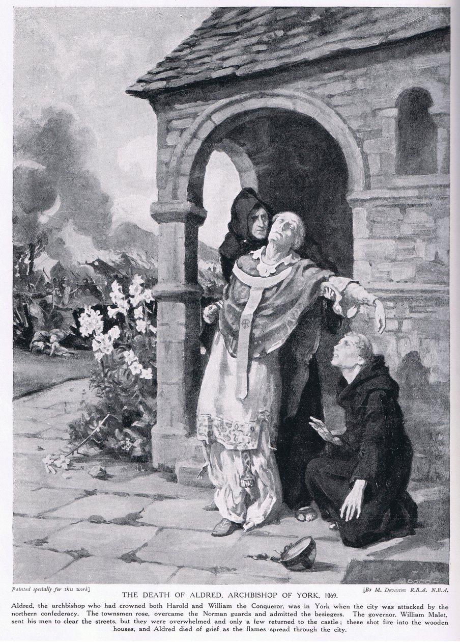 A morte de Aldred, arcebispo de York AD1069 de Margaret Dovaston