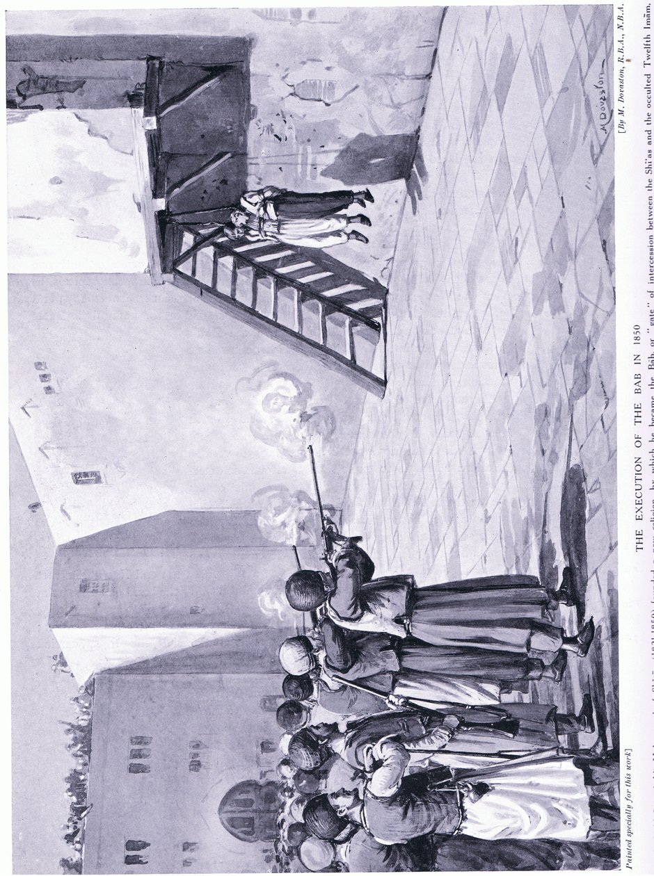A execução da Báb em 1850AD (litografia) de Margaret Dovaston