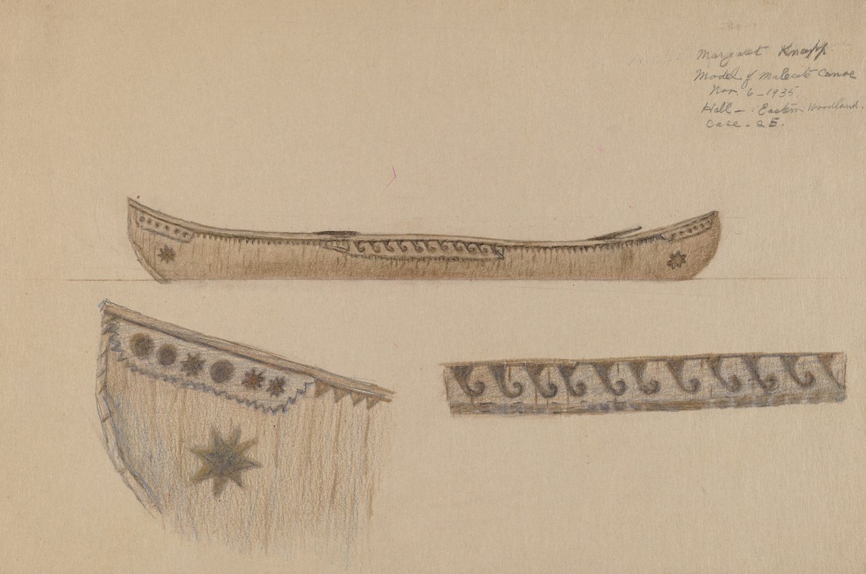 Modelo de canoa de Margaret Knapp
