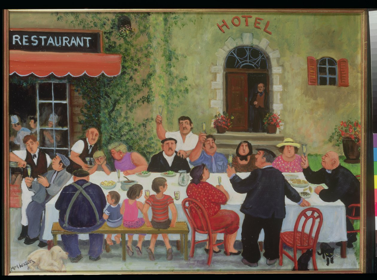 Celebração (óleo sobre tela) de Margaret Loxton