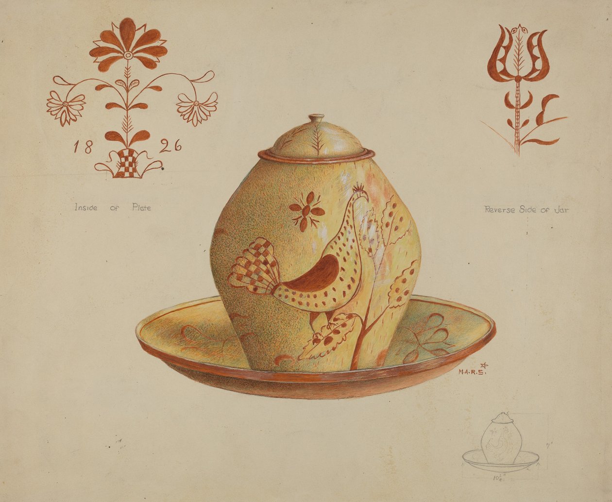 Pa. Frasco Coberto Alemão de Margaret Stottlemeyer