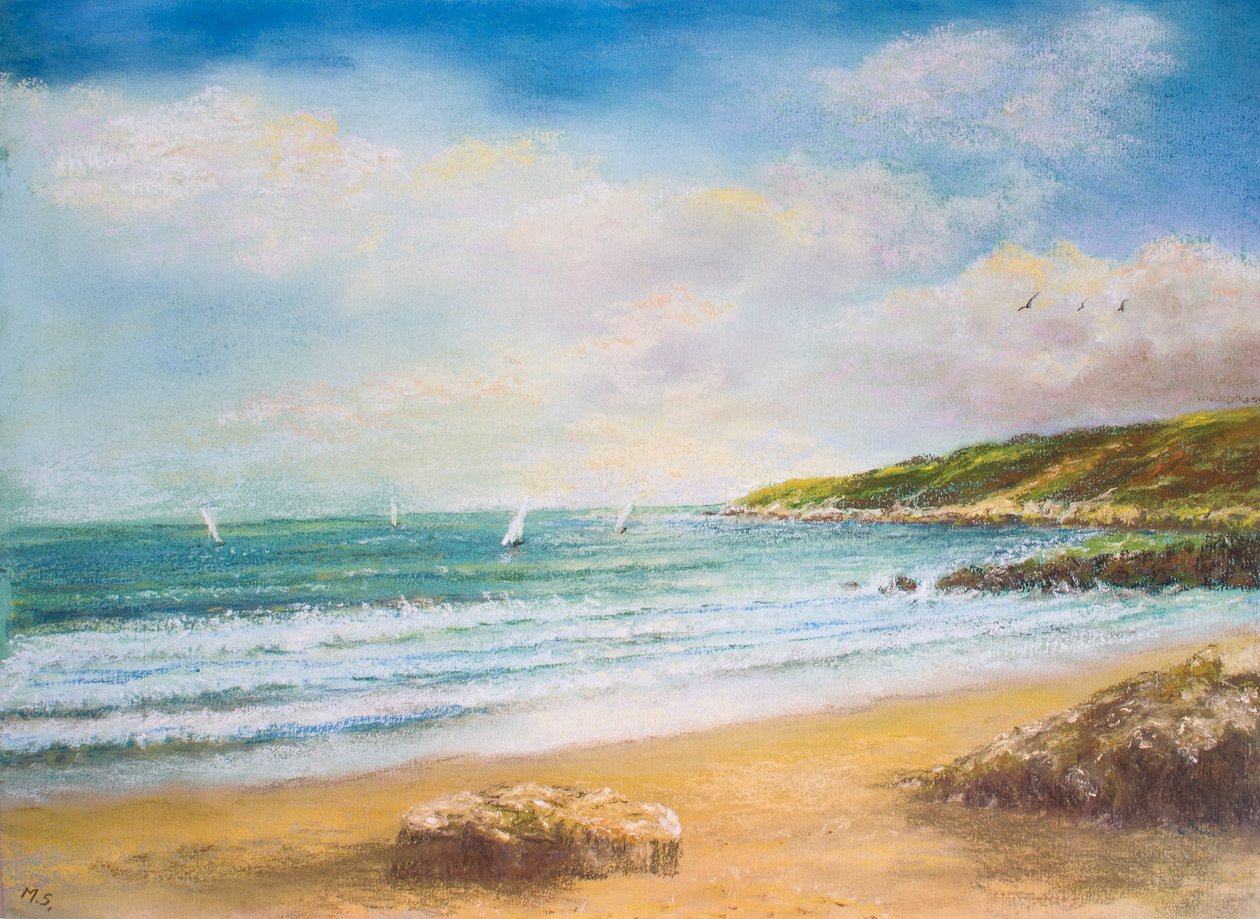Devon Seascape, 2000 (pastel) de Margo Starkey