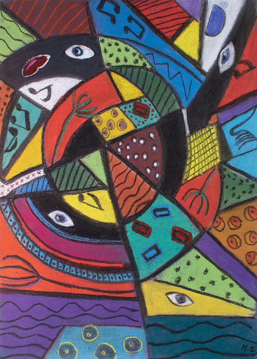 Arte Moderna (Os Sentidos) 2001 (pastel) de Margo Starkey