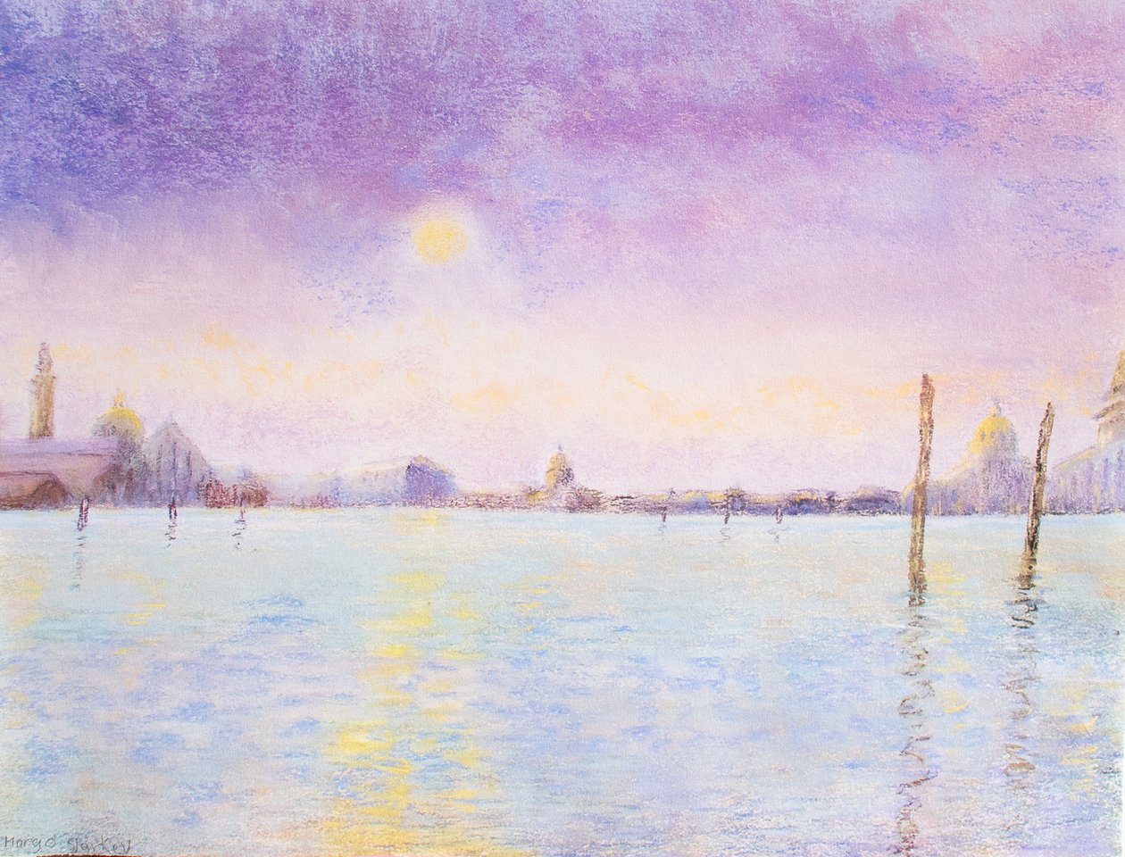 Veneza, 1995 (pastel) de Margo Starkey