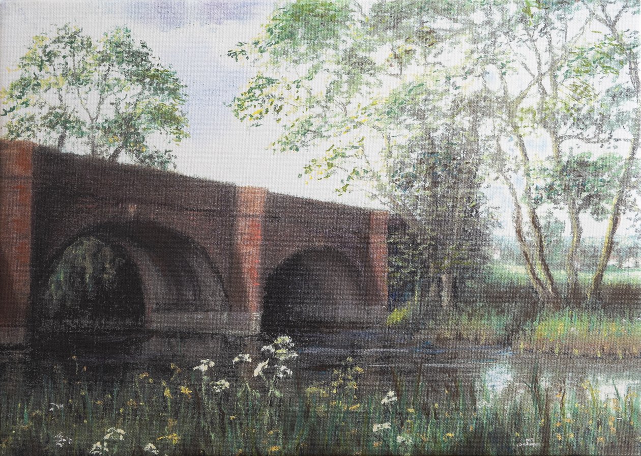Ponte Cookham Moor, 2022 (pastel) de Margo Starkey