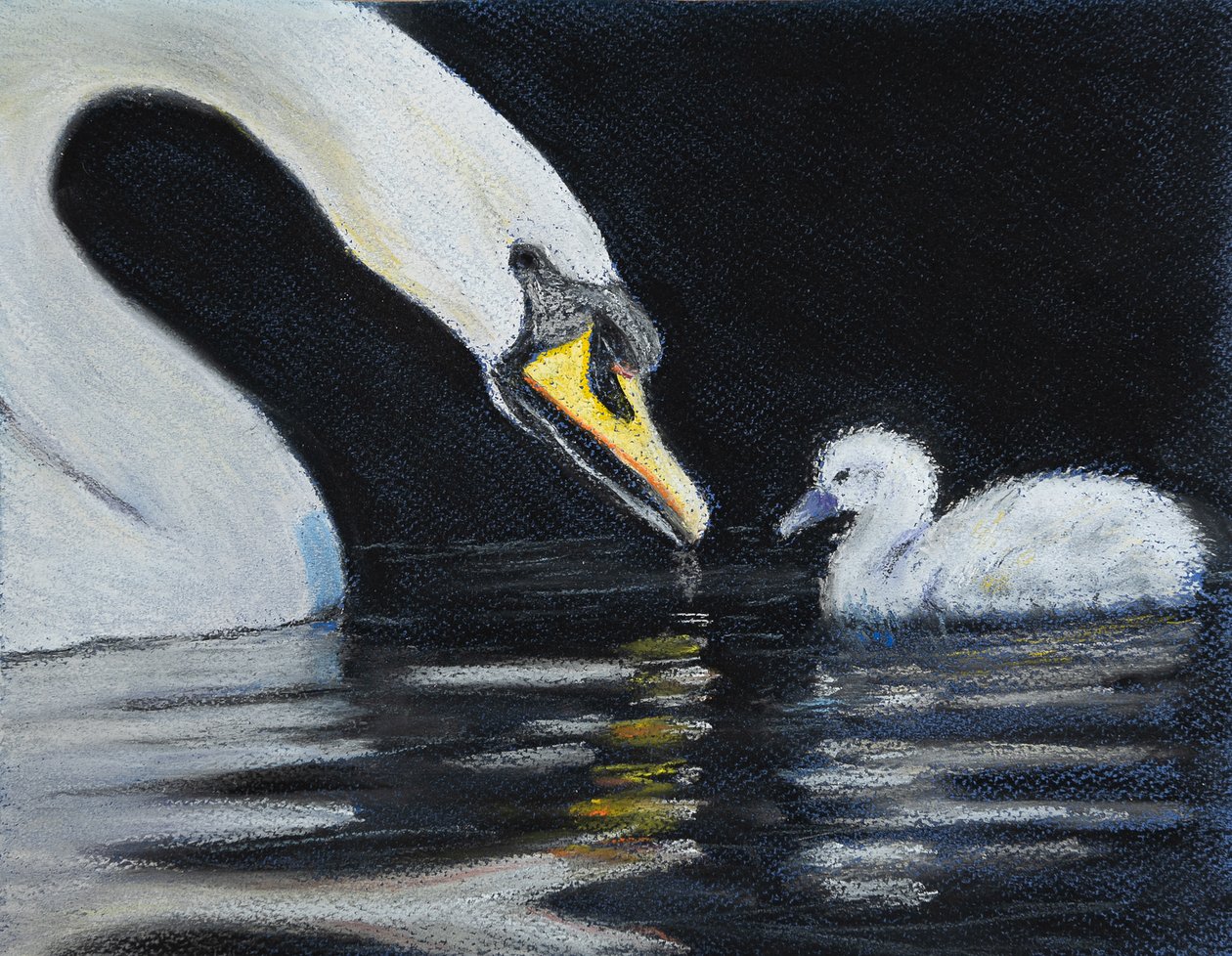 Follow Mummy, 2020 (pastel) de Margo Starkey