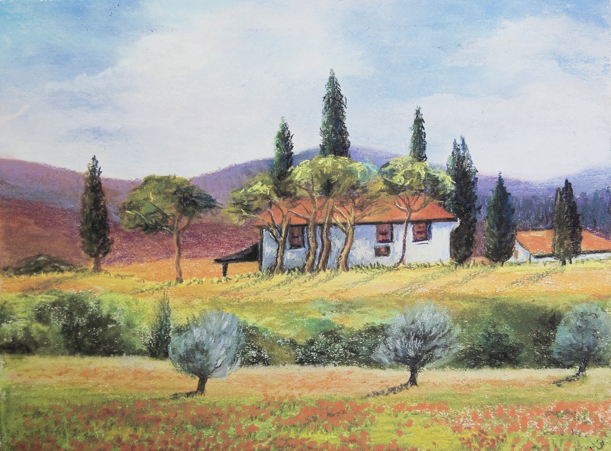 Fazenda francesa, 2020 (pastel) de Margo Starkey