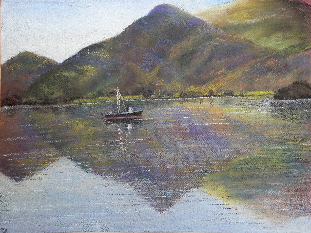 Pescador solitário, 2020 (pastel) de Margo Starkey