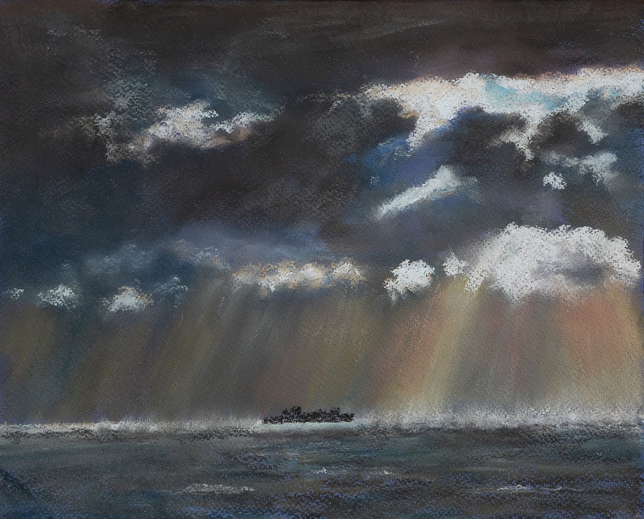 Squalls at sea, 2022 (pastel) de Margo Starkey