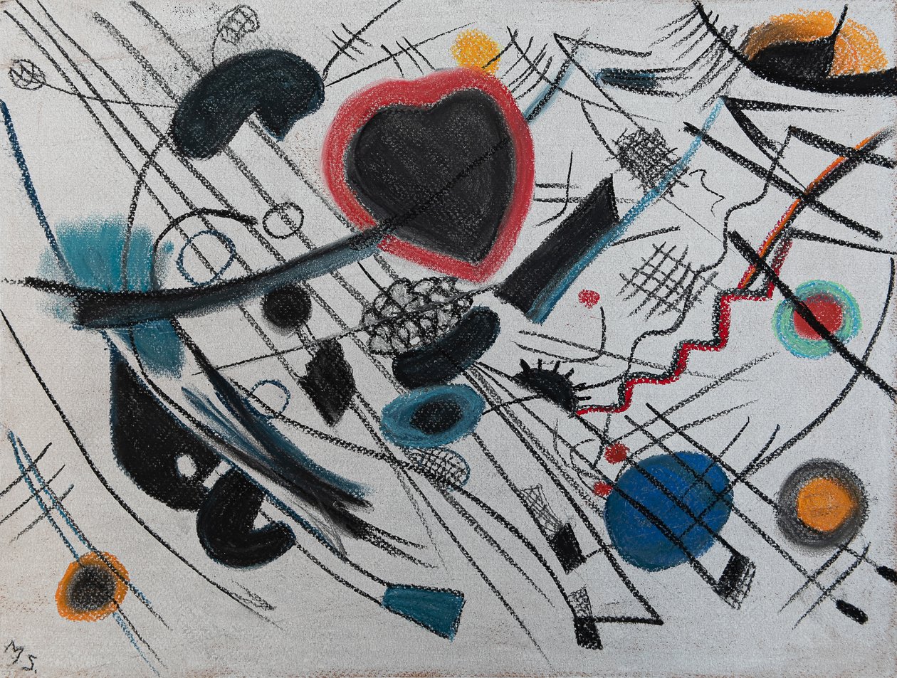 Cordas do meu coração, 2020 (pastel) de Margo Starkey