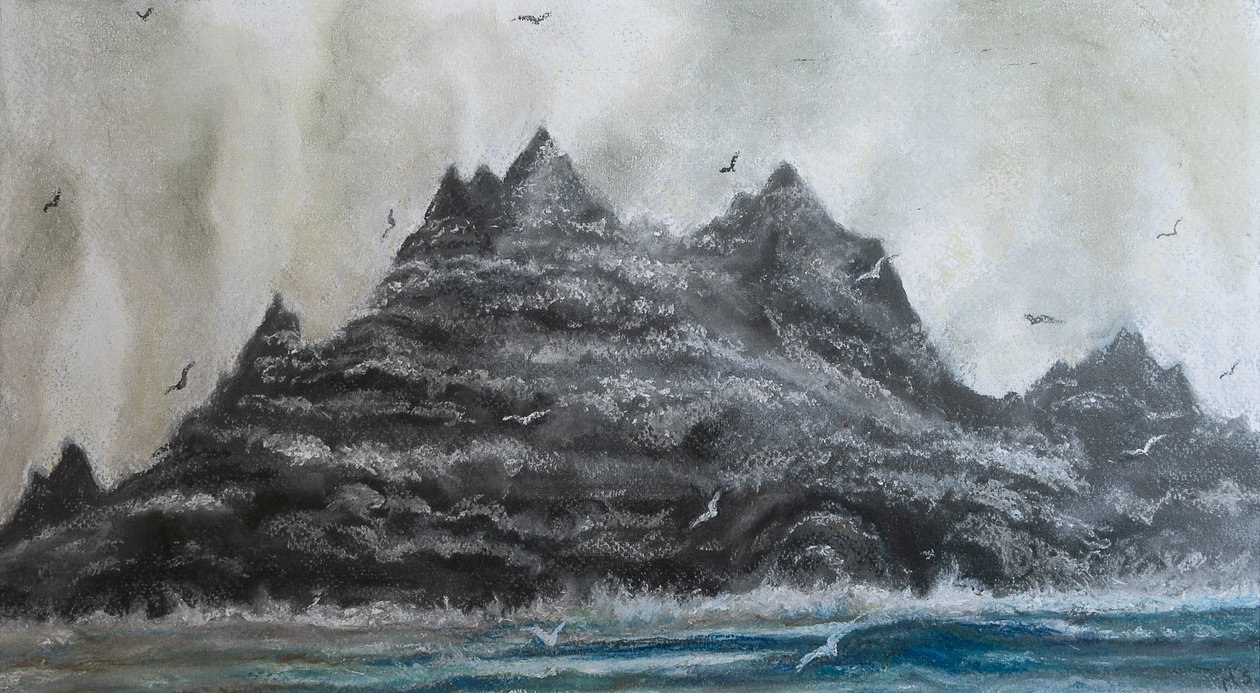 Mares turbulentos. S Irlanda, 2020 (pastel) de Margo Starkey