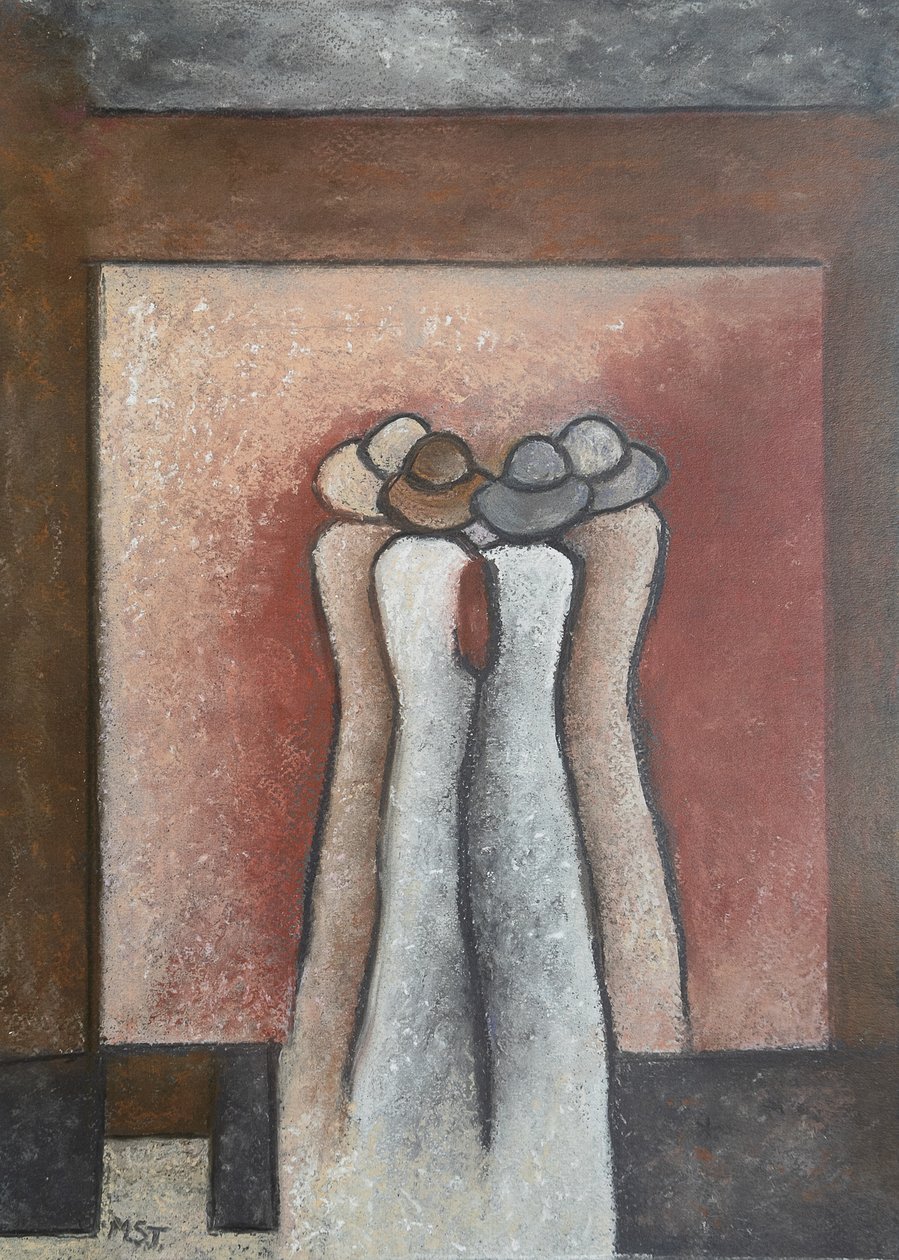 Whispering Ladies, 2020 (pastel) de Margo Starkey