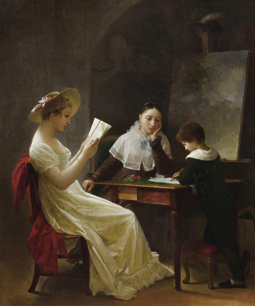 Um jovem desenhista, ca 1820 de Marguerite Gerard