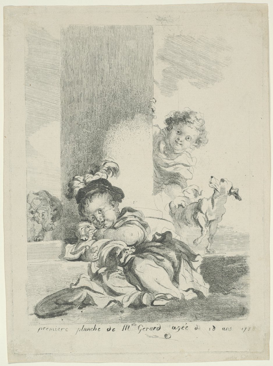 A criança e o gato de Marguerite Gerard
