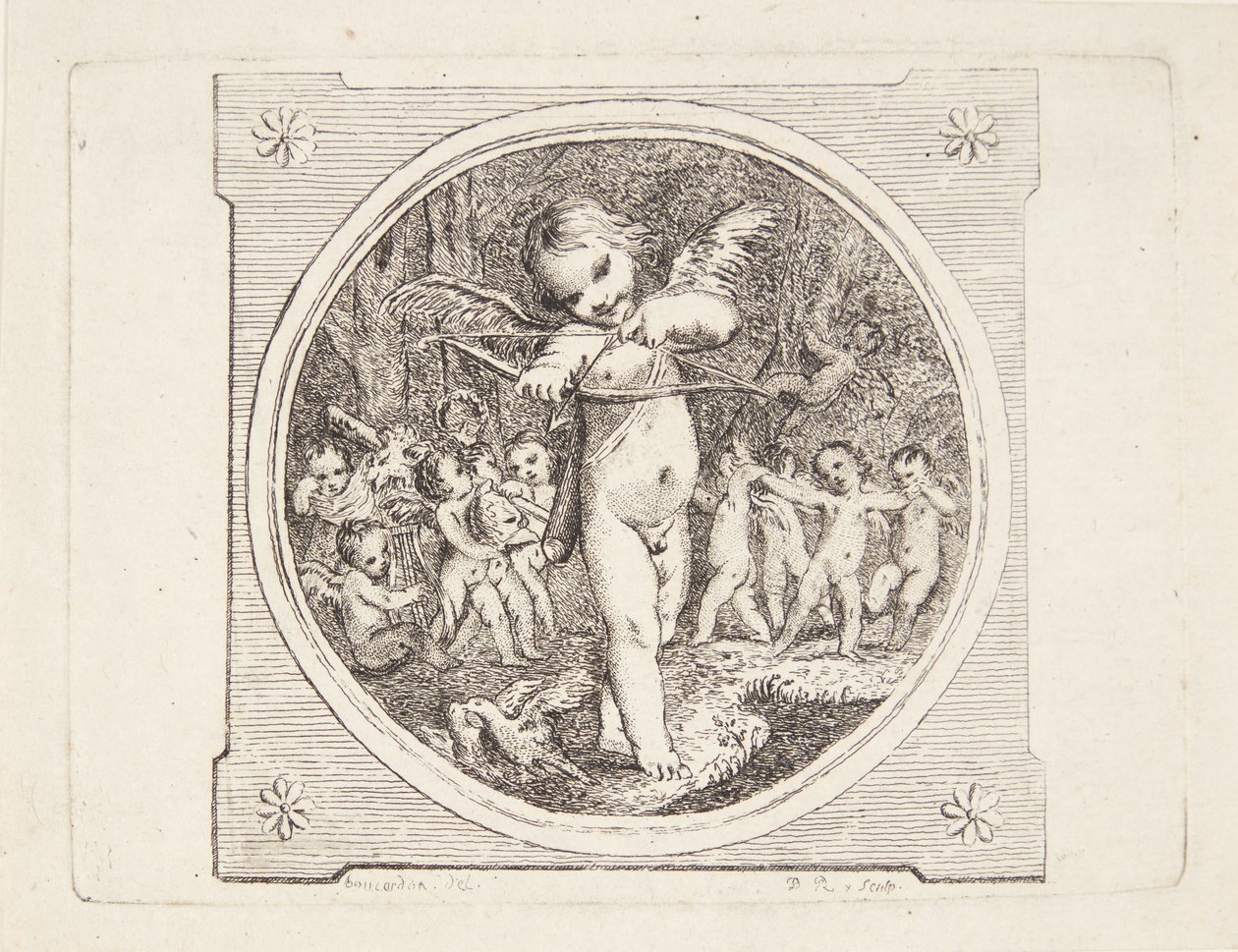 Cupido com arco e flecha de Marguerite Louise De Lorme du Ronseray