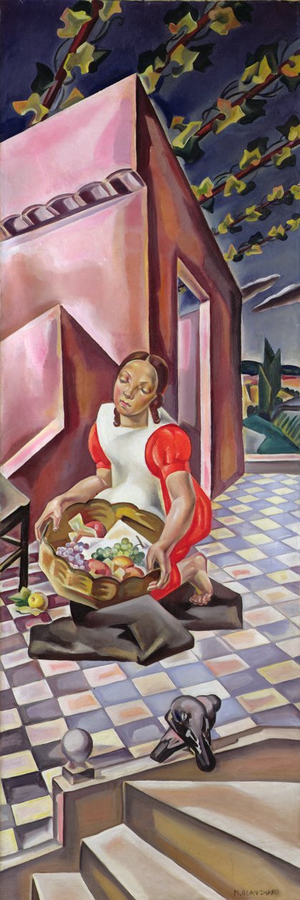 Jovem com uma cesta de frutas, antes de 1922 de Maria Blanchard