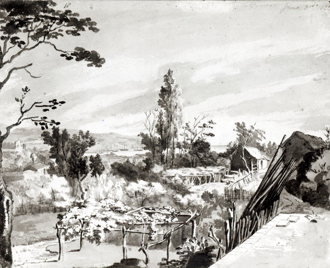 Valparaíso 1822 (aguarela sobre papel) de Maria Callcott