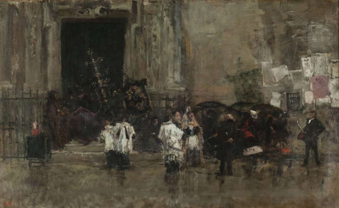 A procissão surpreendida pela chuva de Marià Fortuny