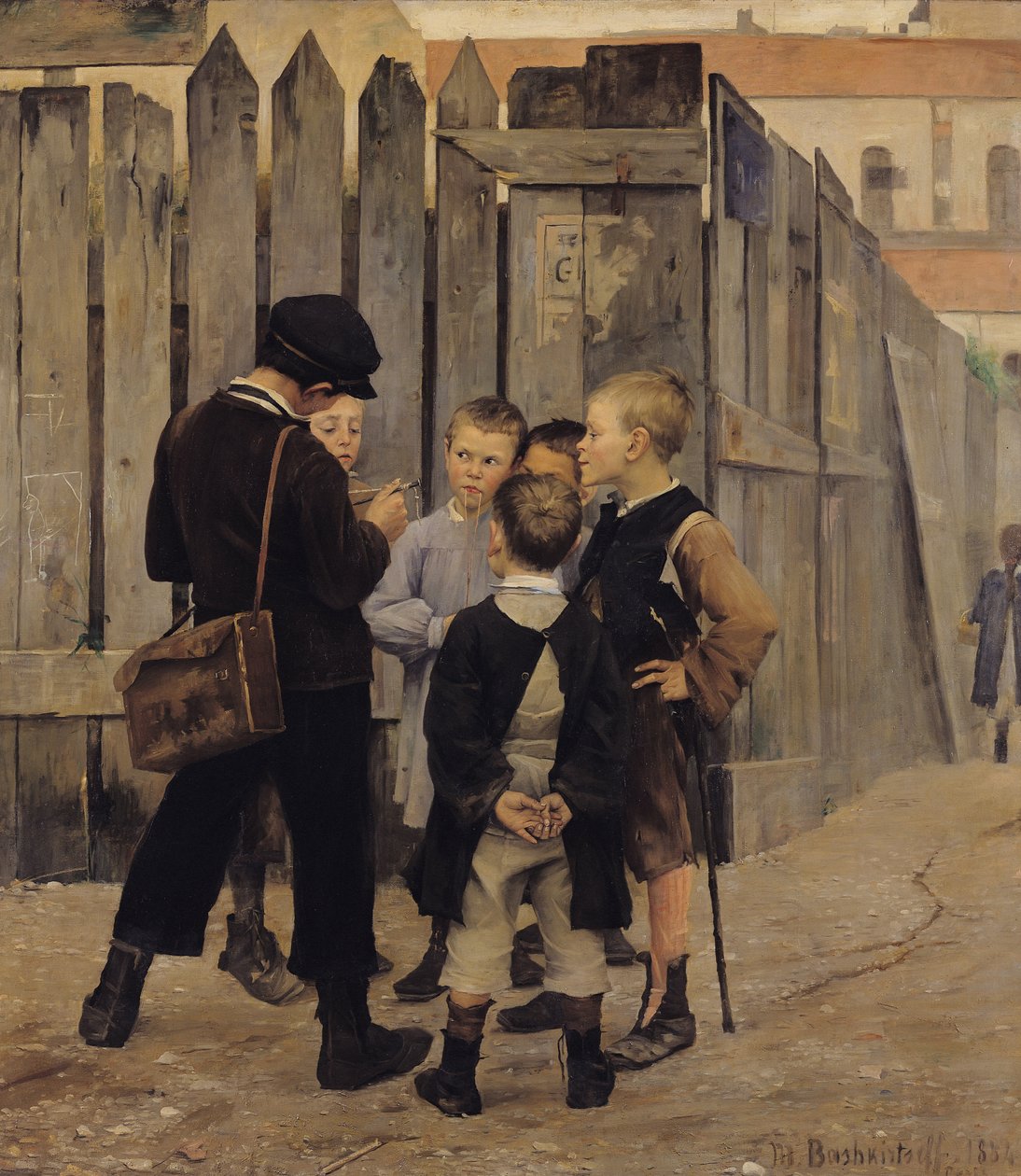 A reunião, 1884 de Maria Konstantinova Bashkirtseva