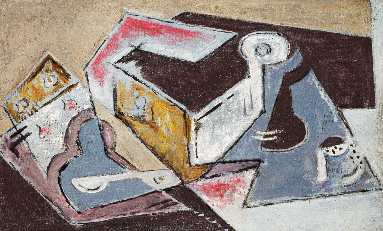 Composição cubista; Composição Cubiste, c.1918 (óleo sobre tela) de Maria Blanchard
