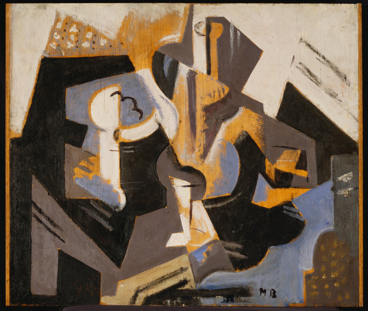 Natureza morta cubista em azul e cinza, c.1917 (óleo a bordo) de Maria Blanchard