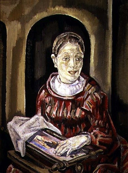 A Agulha (óleo sobre tela) de Maria Blanchard