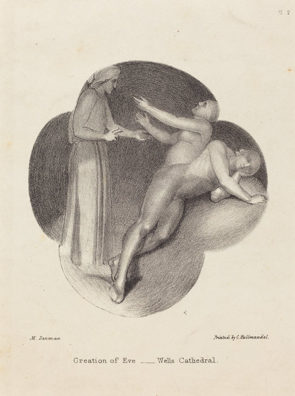 Criação de Eva, da Catedral de Wells de Maria Denman after John Flaxman