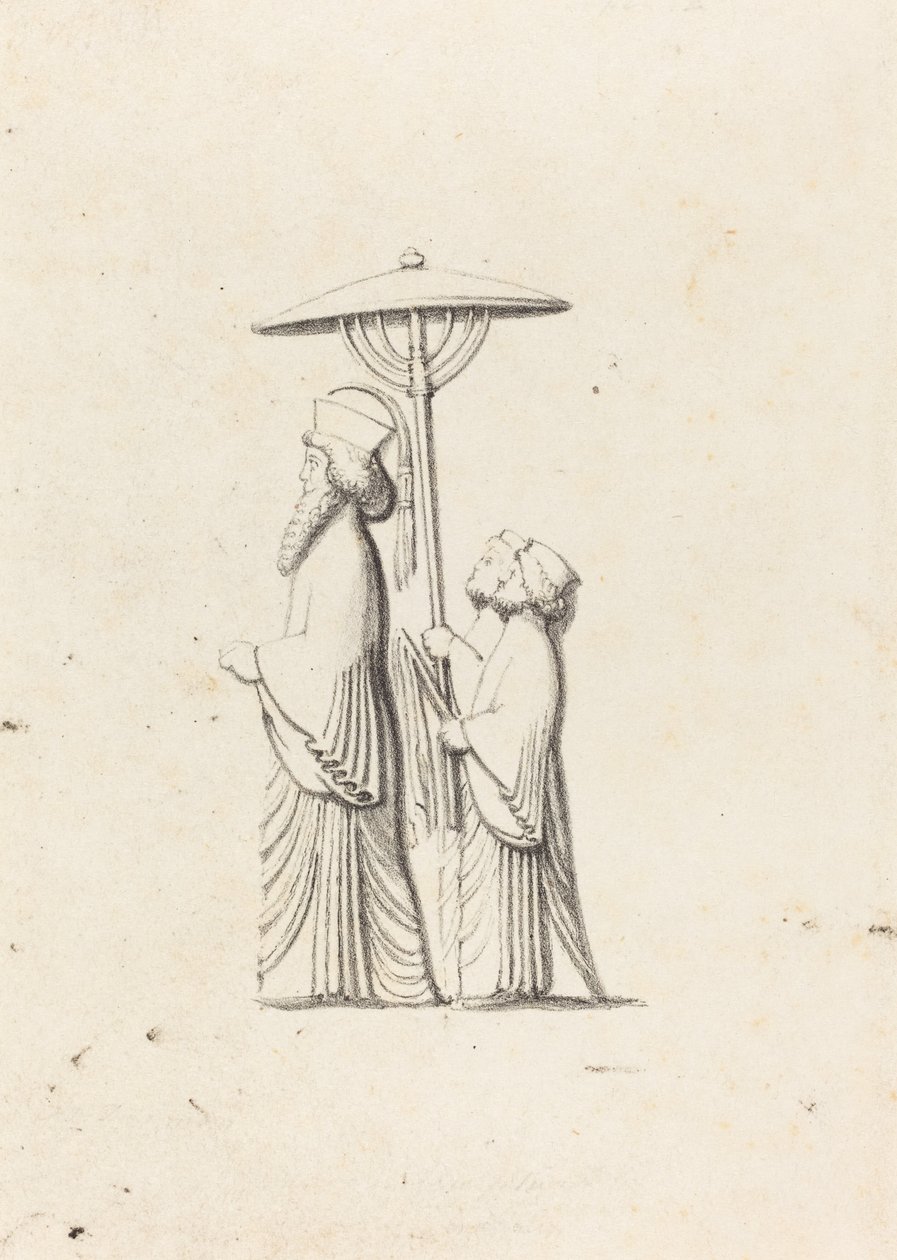Escultura em Persépolis, das Viagens de Le Bruyn de Maria Denman after John Flaxman