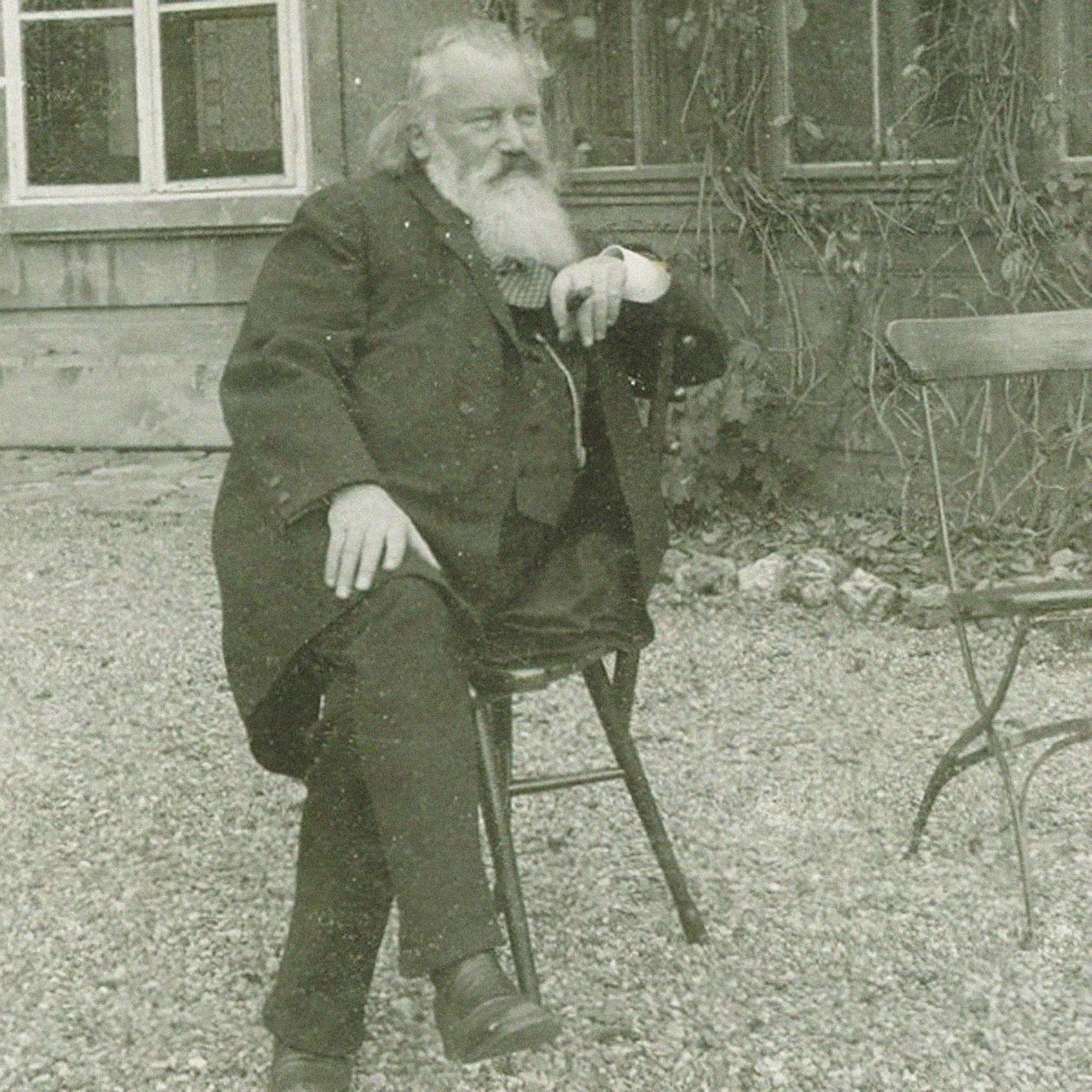 Retrato do compositor Johannes Brahms 1833-1897, 1894 de Maria Fellinger