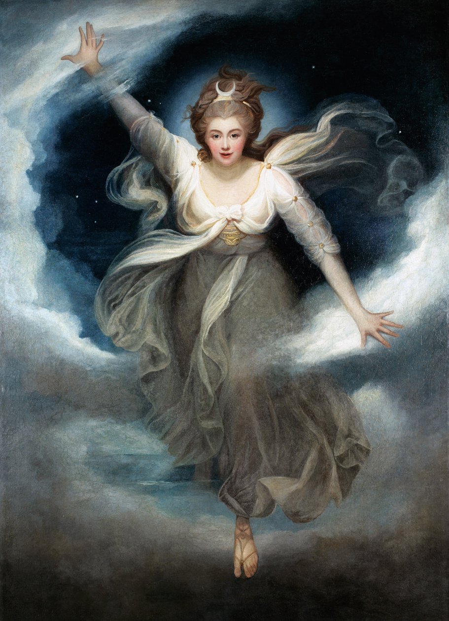 Georgiana como Cynthia da "Faerie Queene" de Spenser de Maria Hadfield Cosway