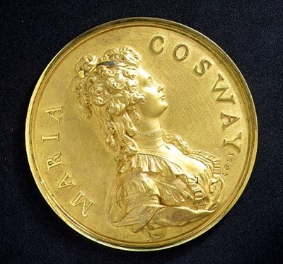 Medalha de retrato do artista (bronze) de Maria Hadfield Cosway