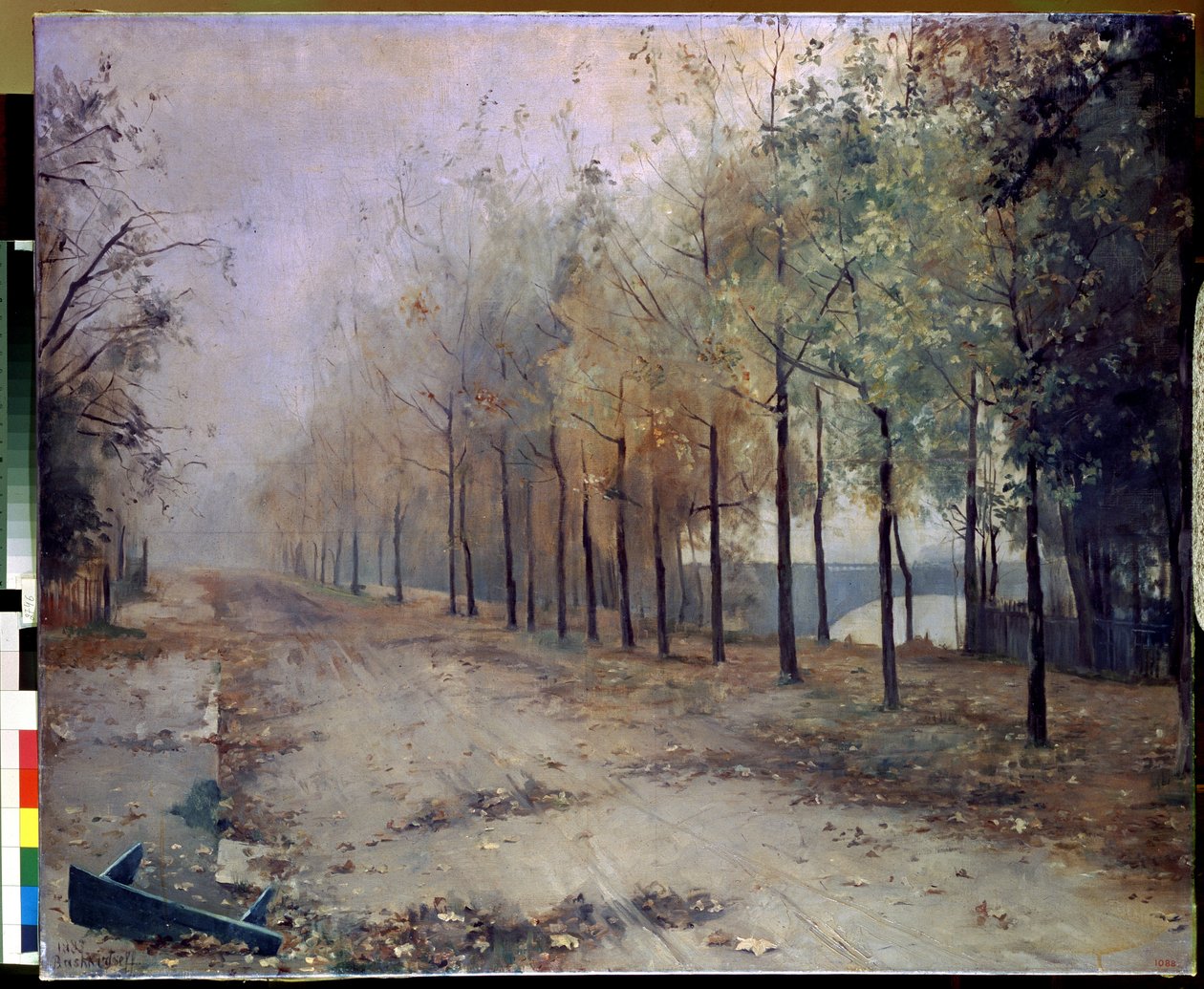 Outono (Automn). Pintura de Maria Konstantinovna Bashkirtseva (1860-1884). Óleo sobre tela, 97 x 117 cm, 1883. Arte russa, paisagem do século XIX. Museu Estatal Russo, São Petersburgo. de Maria Konstantinova Bashkirtseva