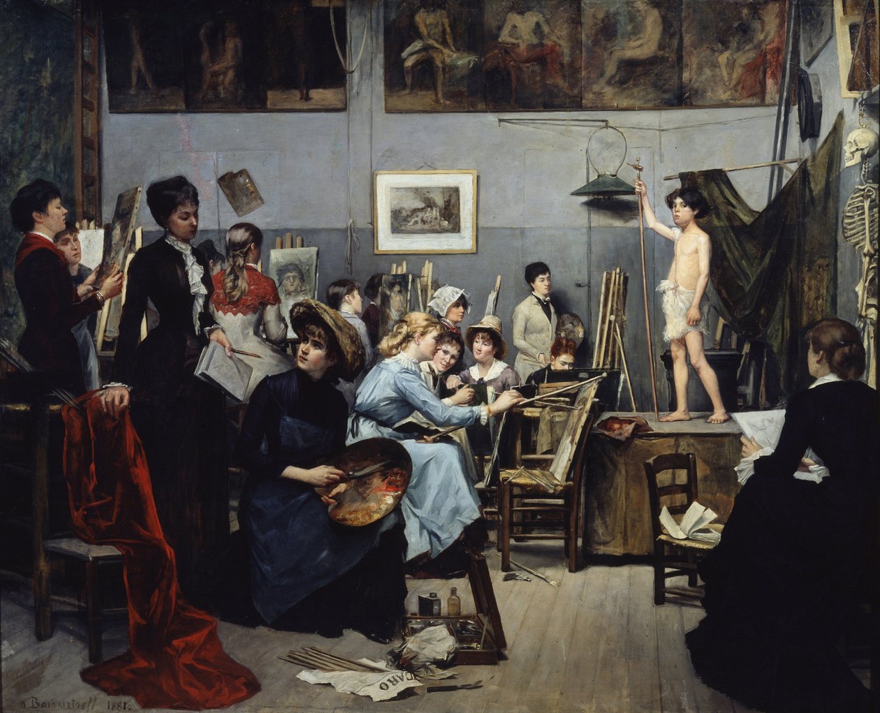 O estúdio da Academia Julian de Maria Konstantinova Bashkirtseva
