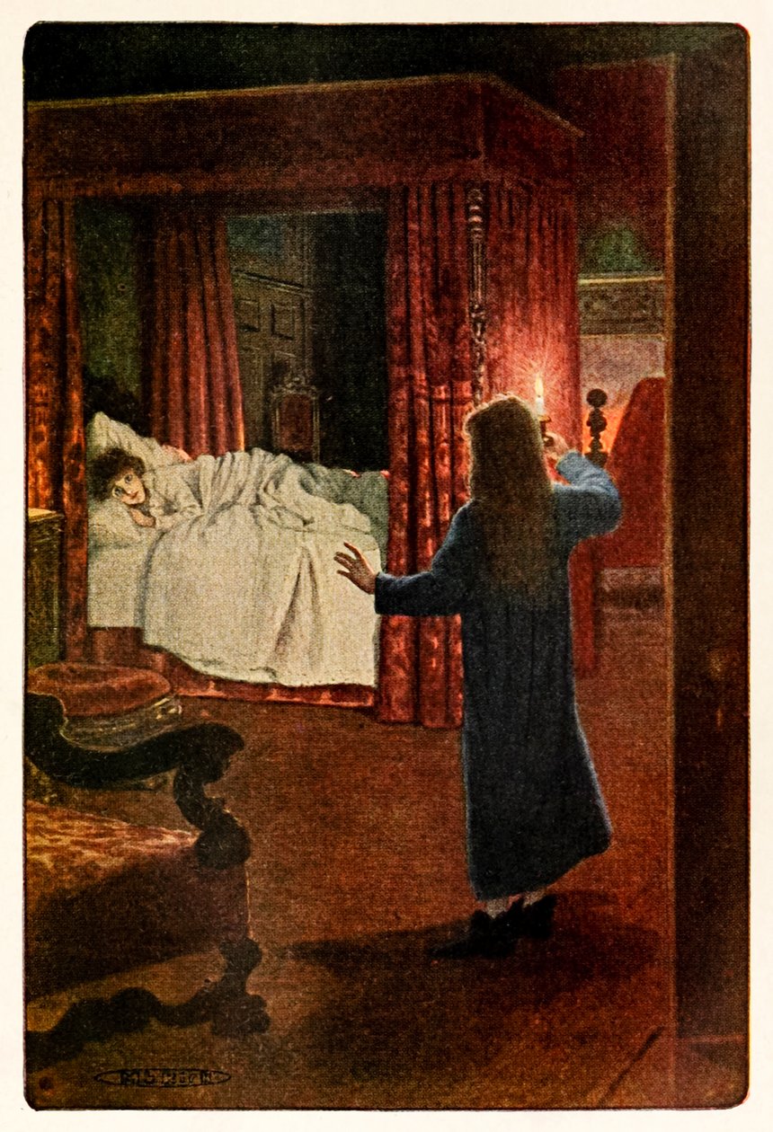 "Quem é você? - Você é um fantasma?" do Jardim Secreto de Frances Hodgson Burnett (1849-1924) de Maria Louise Kirk