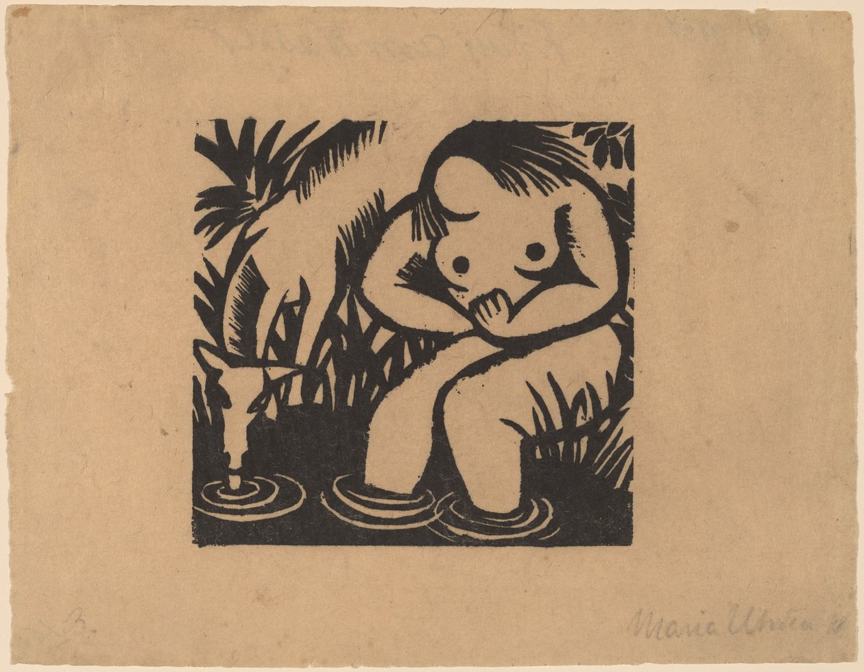 Mulher na Água, 1918. de Maria Uhden
