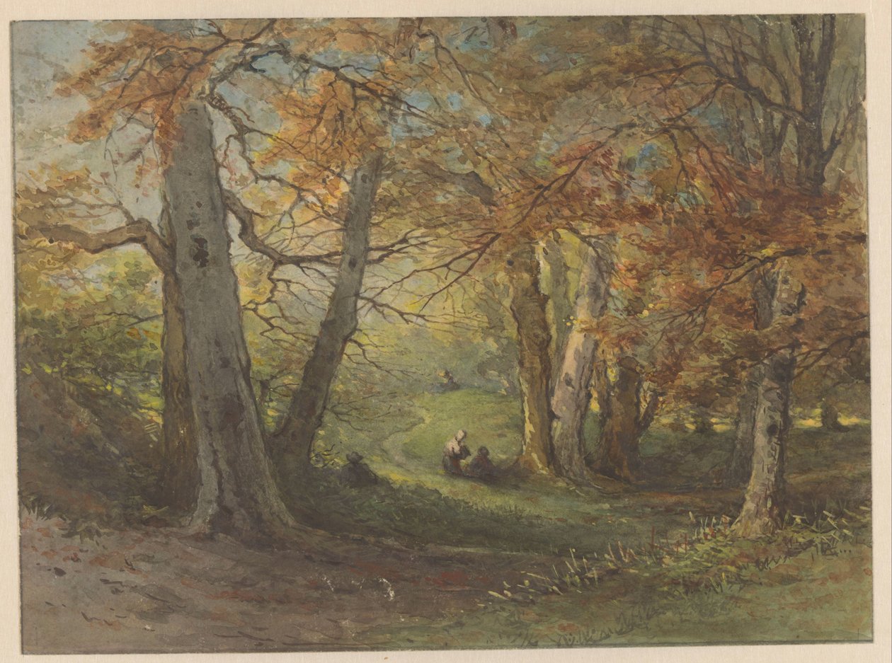 Vista da floresta perto de Oosterbeek de Maria Vos