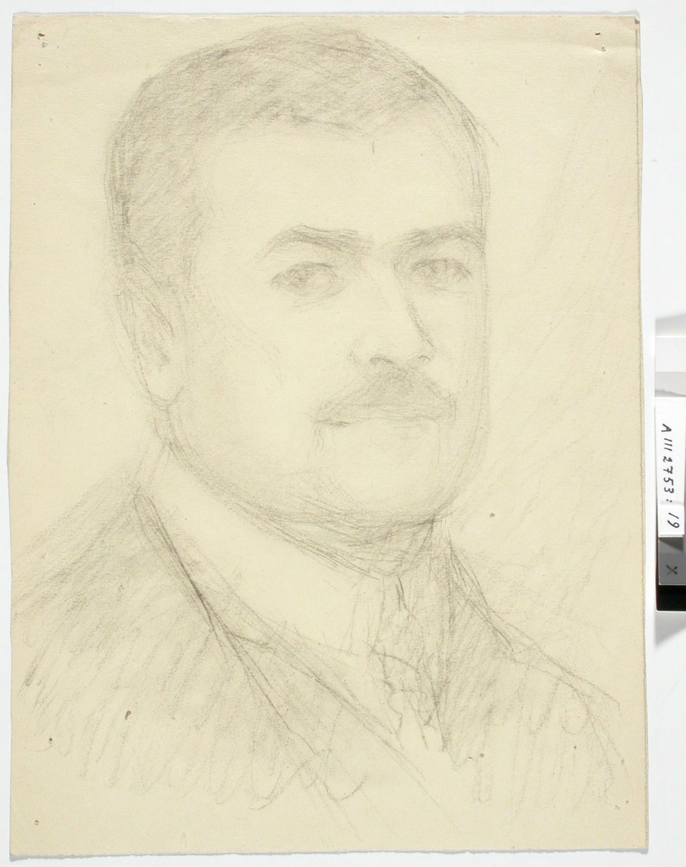 Retrato de um homem, busto de Maria Wiik