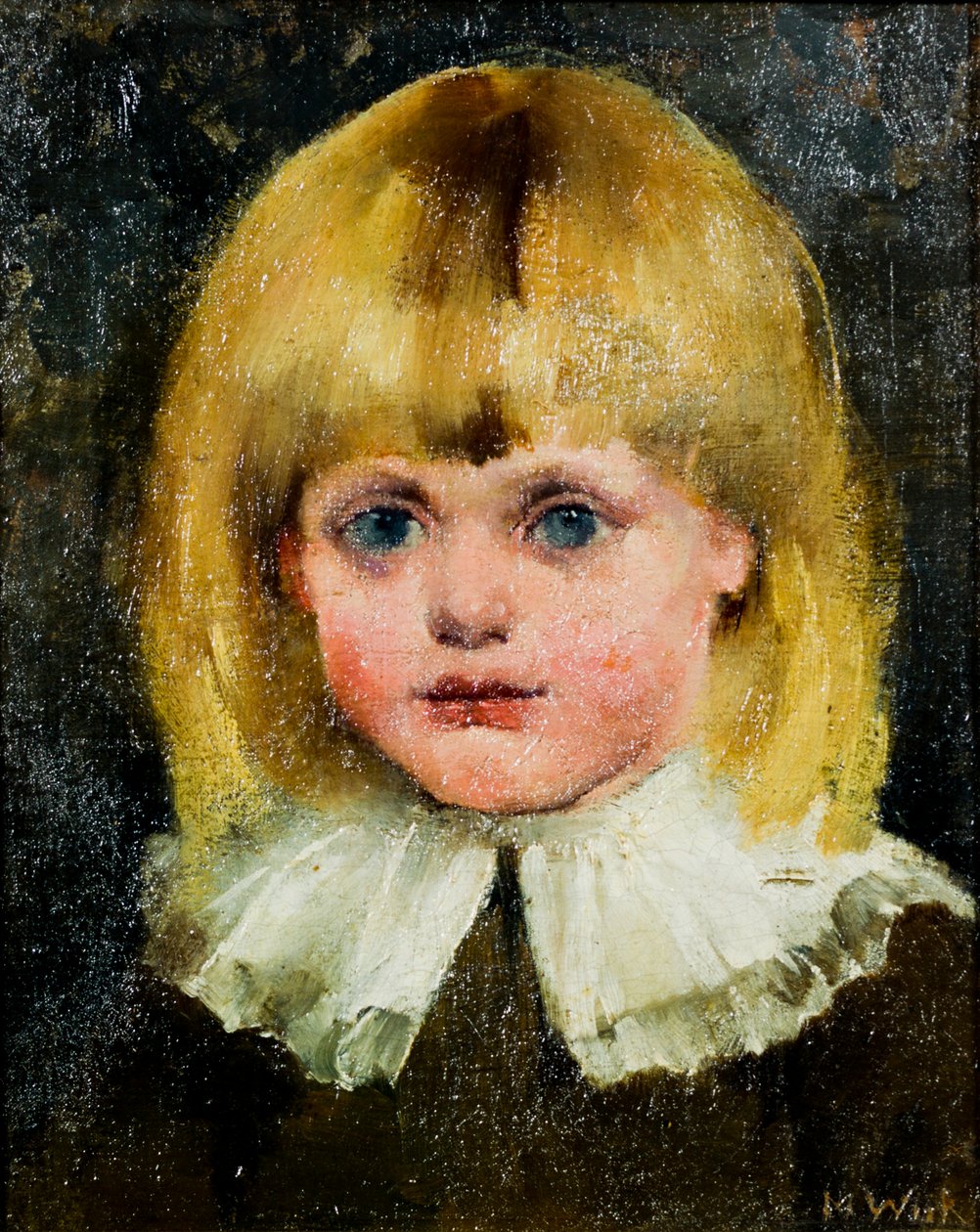 Cabeça de menina (Hilja Tukiainen); pintura de Maria Wiik