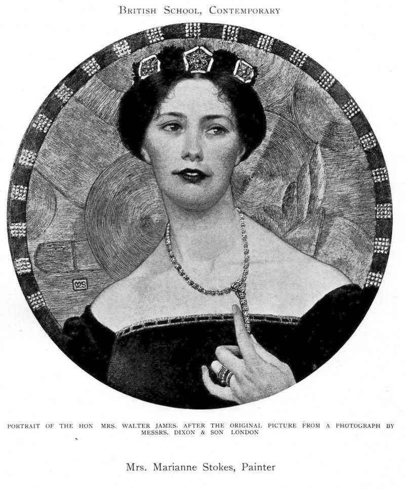 Retrato da Sra. Walter Jamesn de Marianne Stokes