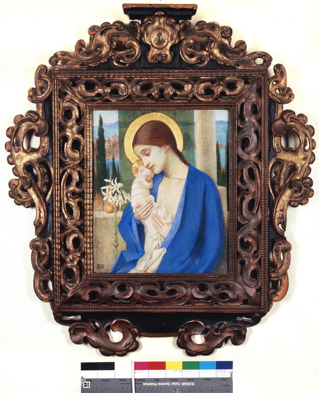 Madonna and Child, c.1905 (tempera no painel) de Marianne Stokes