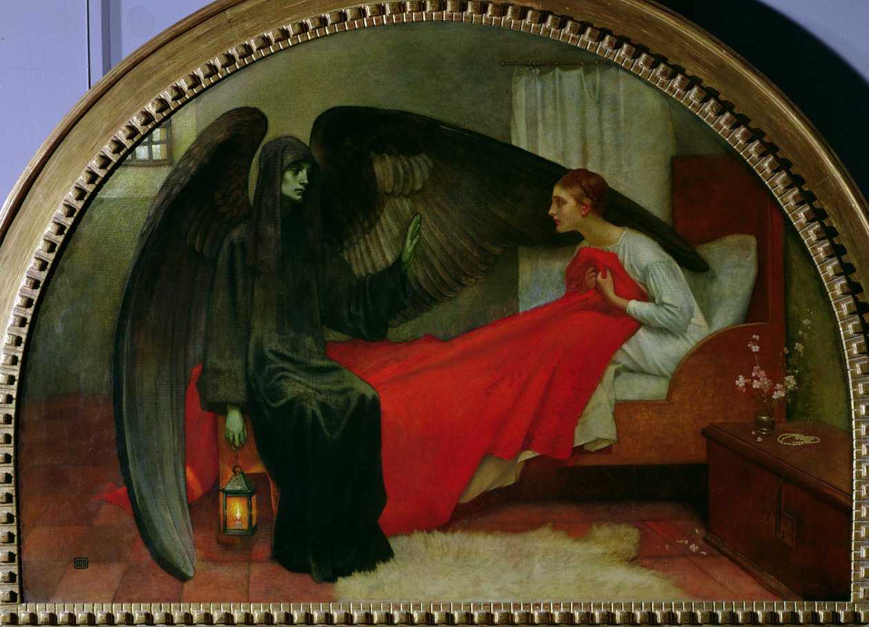 A jovem e a morte, c.1900 de Marianne Stokes