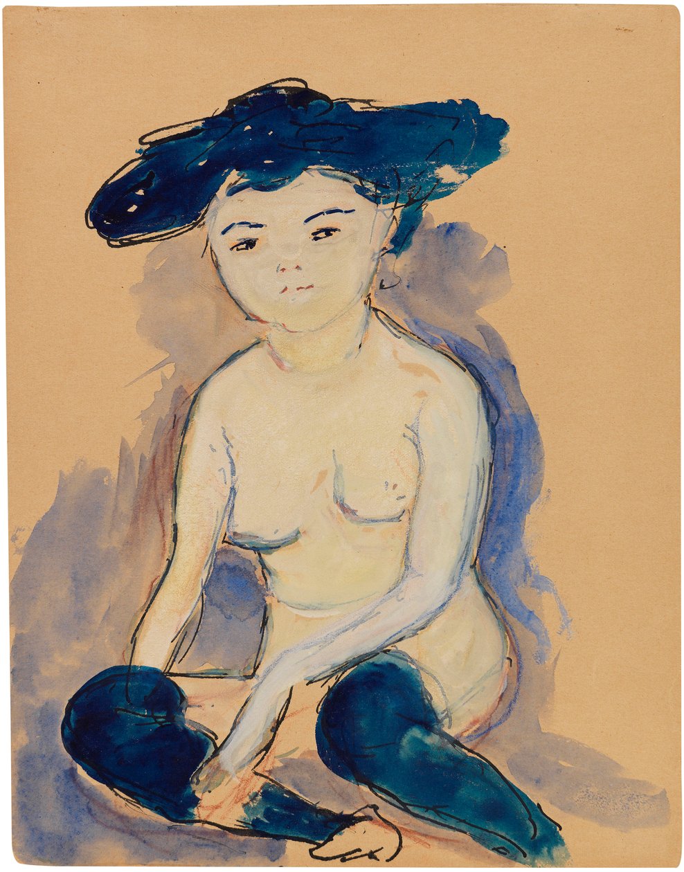 Helene com penteado japonês da moda, 1909. de Marianne von Werefkin