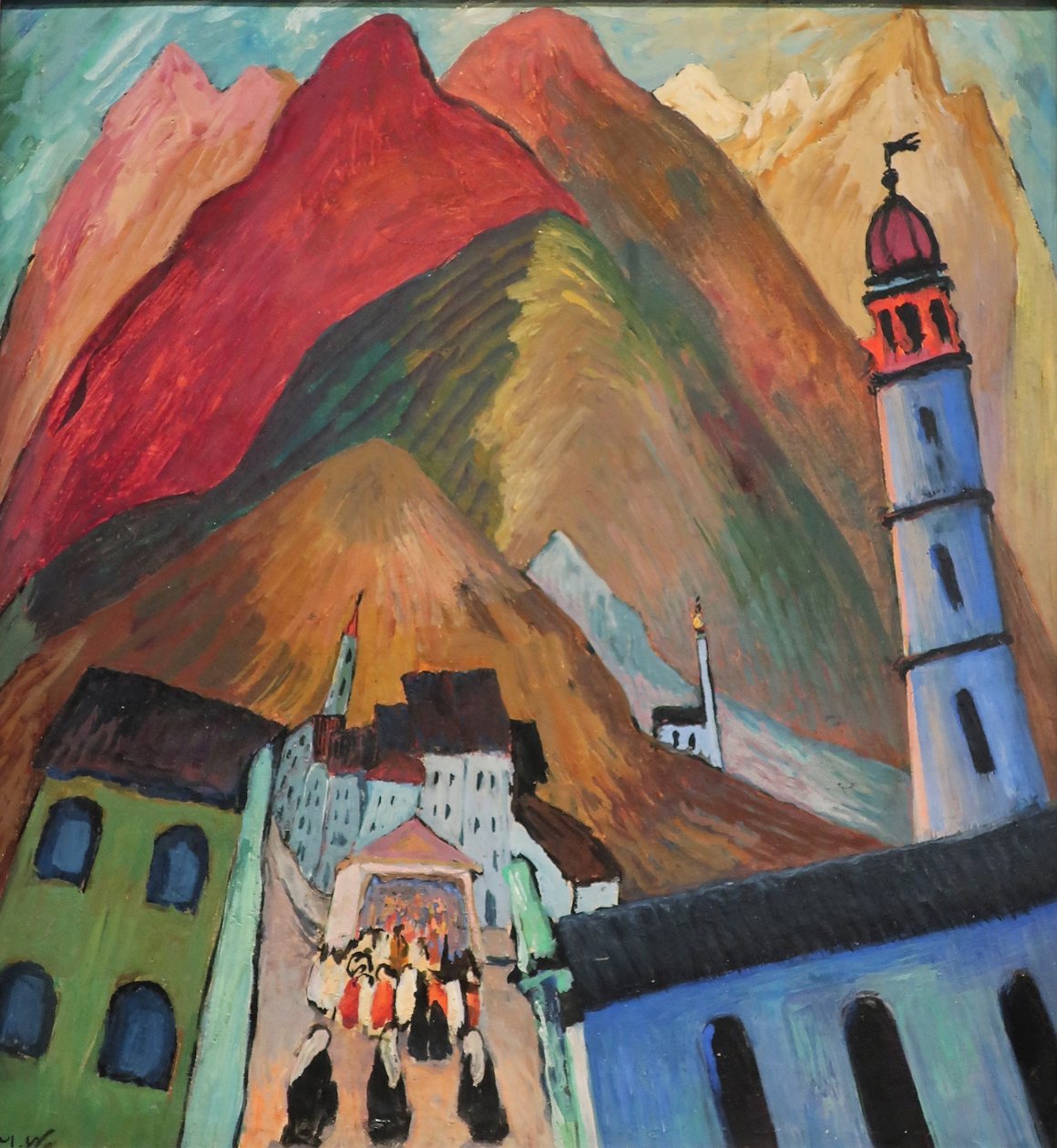 1924 Procissão de Werefkin perto de Ascona de Marianne von Werefkin