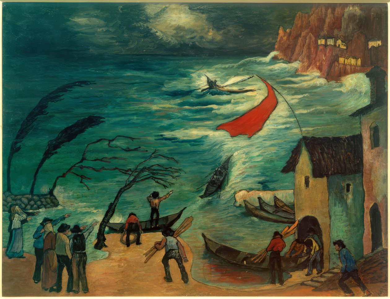 Pescador em uma tempestade de Marianne von Werefkin
