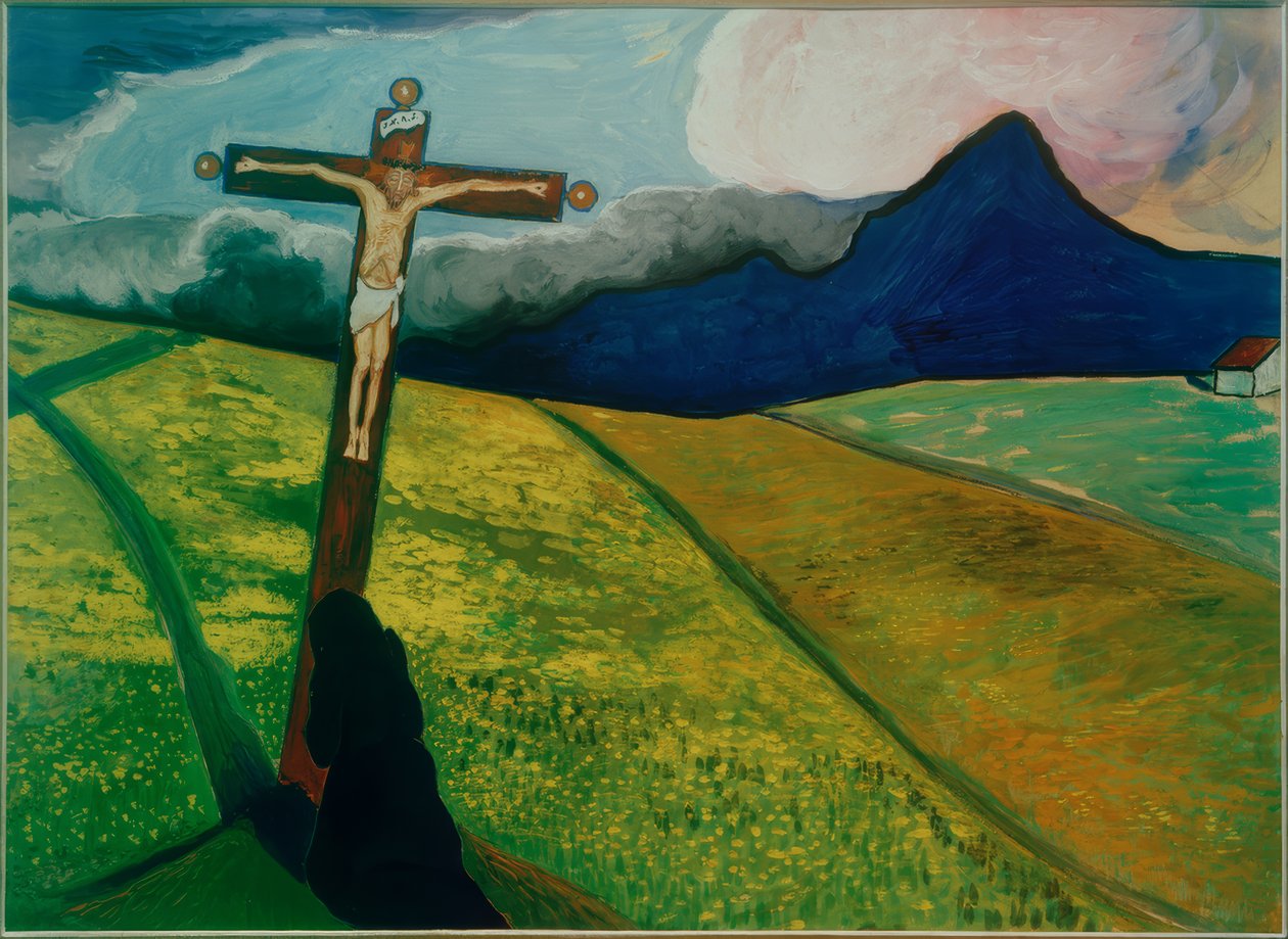 Cruz na paisagem de Marianne von Werefkin