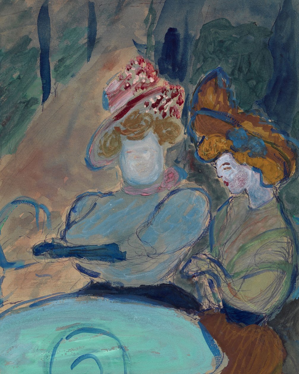 Duas mulheres em um café de rua de Marianne von Werefkin