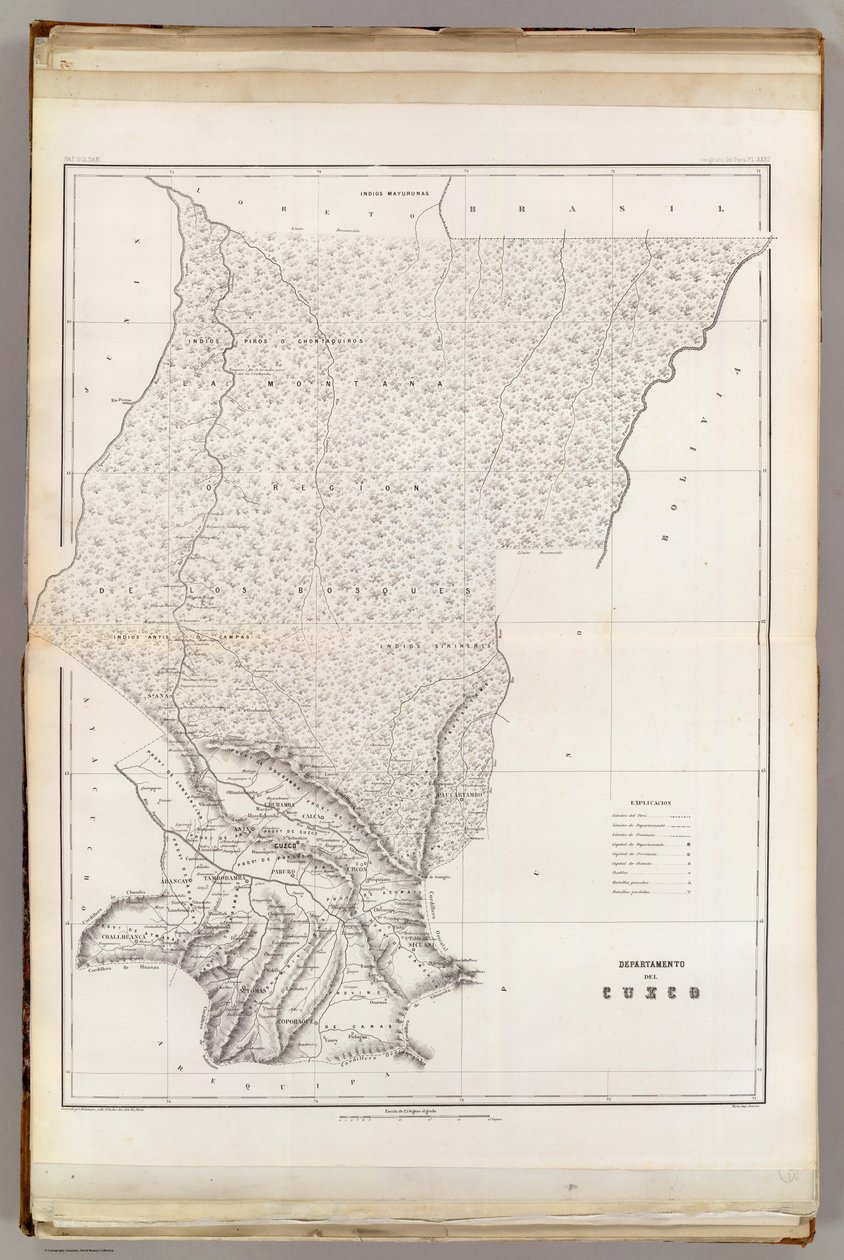 Mapa de Cuzco de Mariano Felipe Paz Soldan