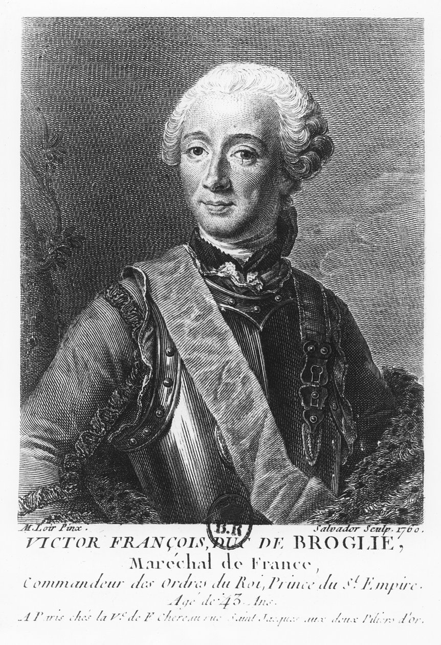 Victor François, duque de Broglie, marechal da França de Mariano Salvador Maella