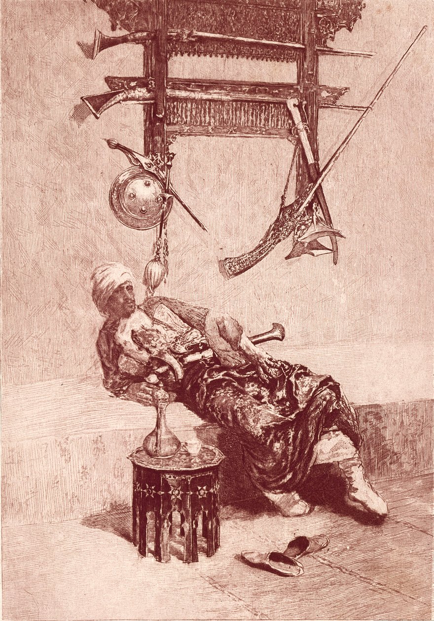 Mouro de Tânger (gravura) de Mariano (after) Fortuny