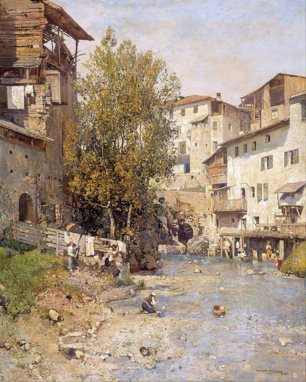 Paisagem com uma vila nos arredores de Roma de Mariano Barbasan Lagueruela